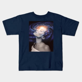 Head in space galaxy Kids T-Shirt